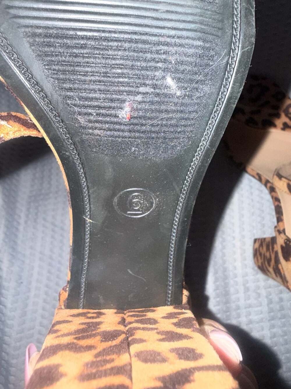 A New Day Ema Women's Leopard Print Ankle Strap Block Heel Sandals - Picture 4 of 4